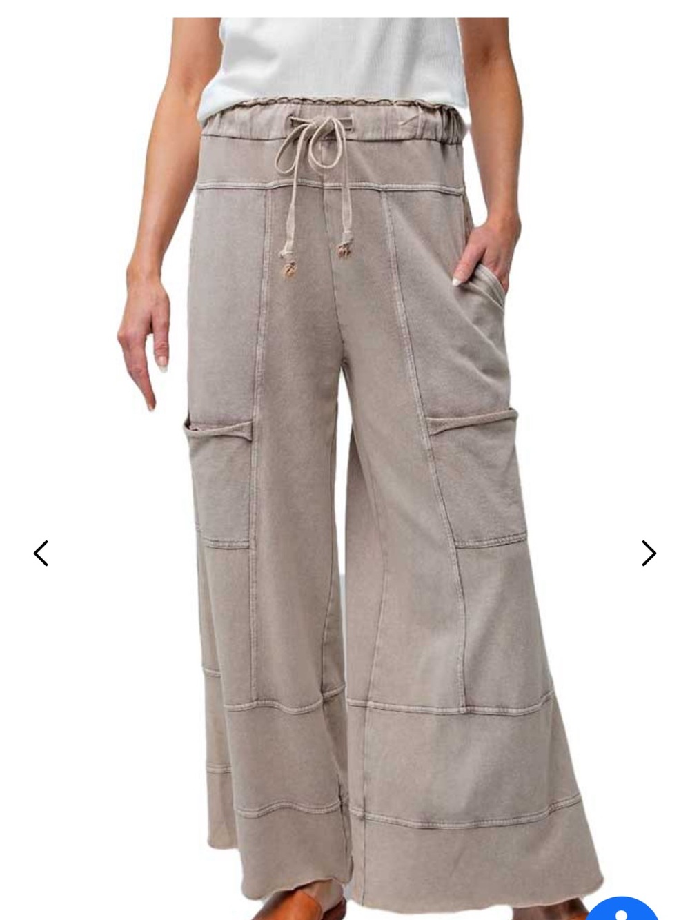 Easel Wide Leg Cargo Sweats